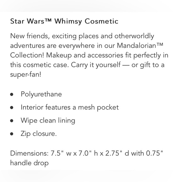 Vera Bradley Grogu Baby Yoda Whimsey Cosmetic Case Bag Disney Star Wars - Picture 3 of 11